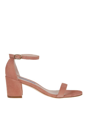 Stuart Weitzman: sandali - Sandali Simple in camoscio rosa antico