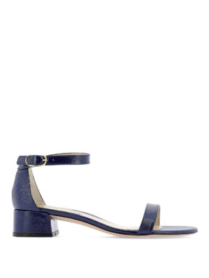Stuart Weitzman: sandals - Nudistjune polished pebble leather sandals