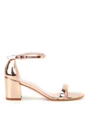 Stuart Weitzman: sandals - Simple gold-tone patent sandals