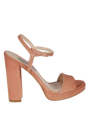 Stuart Weitzman: sandali - Sandali Sunray in pelle scamosciata