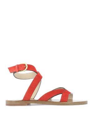 Stuart Weitzman: sandali - Sandali piatti Tenleysport in camoscio