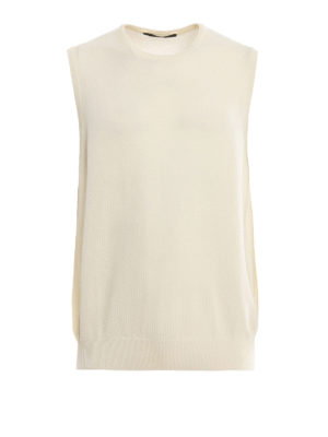 TAGLIATORE: crew necks - Wool sleeveless sweater