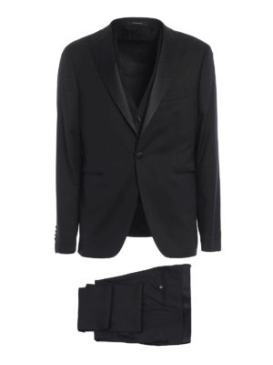 Tagliatore: dinner suits - Three-piece virgin wool tuxedo