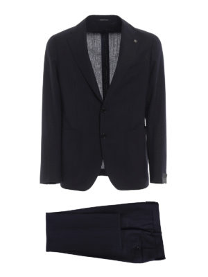 TAGLIATORE: completi da cerimonia - Abito in misto lana e cotone blu