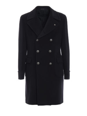 TAGLIATORE: cappotti lunghi - Cappotto doppiopetto d'alpaca stile militare