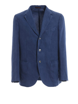 The Gigi: giacche blazer - Giacca in puro lino blu chiaro