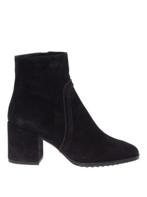 TOD'S: ankle boots - Black suede ankle boots