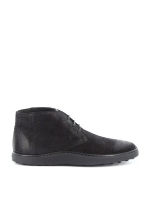 TOD'S: ankle boots - Split leather desert boots