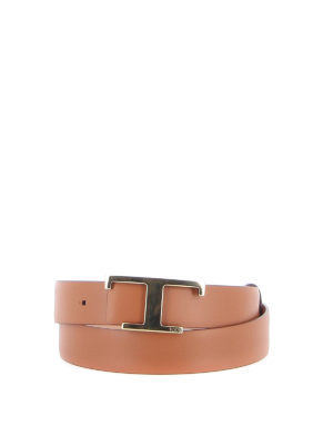 TOD'S: belts - T buckle belt