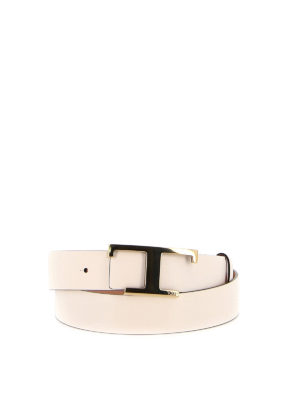 TOD'S: belts - T buckle leather belt