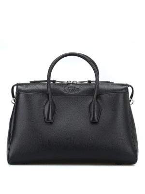 TOD'S: bauletti - Bauletto medio in pelle a grana nera