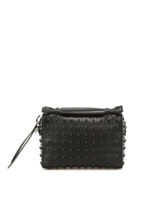 TOD'S: bauletti - Bauletto Don mini nero con Gommini