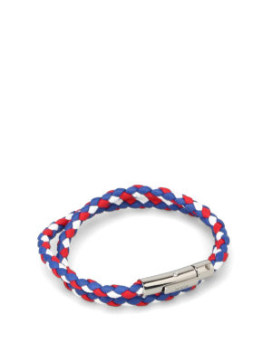 TOD'S: Bracciali e Braccialetti - Bracciale doppio giro in pelle tricolore