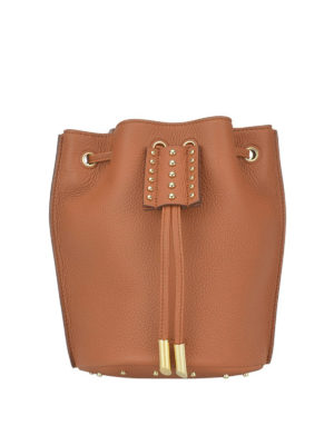 TOD'S: Secchielli - Micro secchiello in pelle martellata