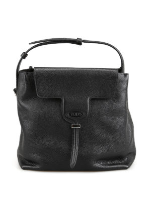 TOD'S: Secchielli - Borsa Joy piccola in pelle nera