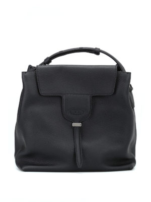 TOD'S: Secchielli - Borsa Joy S in pelle a grana nera