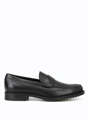 TOD'S: Mocassini e slippers - Mocassini in pelle opaca nera