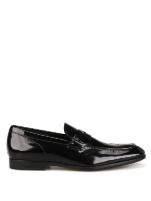 TOD'S: Mocassini e slippers - Mocassini in pelle verniciata nera