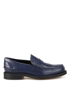 TOD'S: Mocassini e slippers - Mocassini in pelle blu