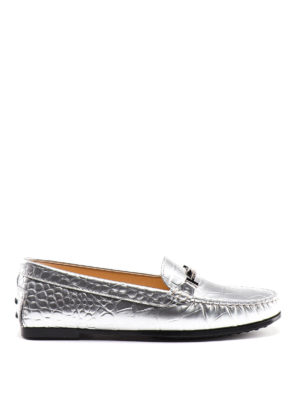 TOD'S: Mocassini e slippers - Mocassini City Gommino stampa cocco
