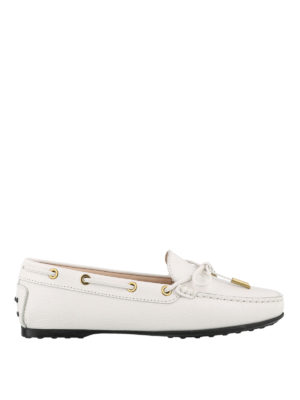 TOD'S: Mocassini e slippers - Mocassini City Gommino in pelle bianca