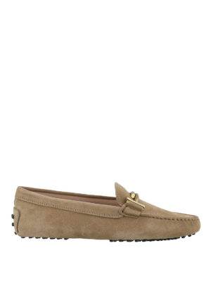TOD'S: Mocassini e slippers - Mocassini in camoscio con Double T