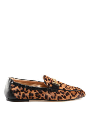 TOD'S: Mocassini e slippers - Mocassini in cavallino con doppia T