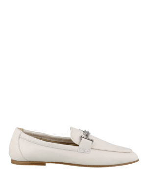 TOD'S: Mocassini e slippers - Mocassini affusolati Double T in pelle