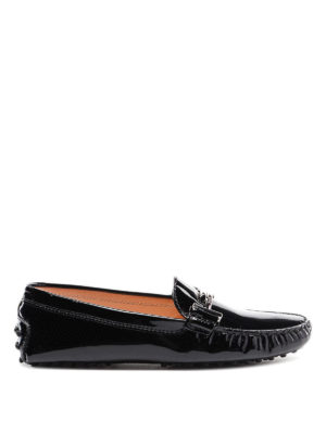 TOD'S: Loafers & Slippers - Double T patent leather gommini loafers