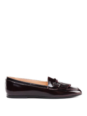 TOD'S: Mocassini e slippers - Mocassini Double T in pelle spazzolata
