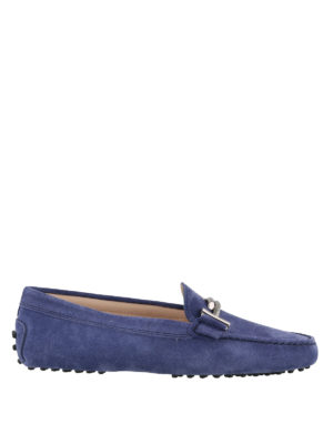 TOD'S: Mocassini e slippers - Mocassini Double T in pelle scamosciata