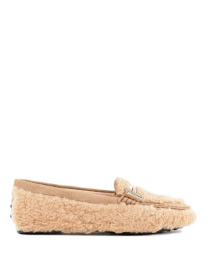 TOD'S: Mocassini e slippers - Mocassini Gomma Lu Doppia T in lana