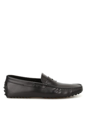Tod'S: Loafers & Slippers - Gommino black leather driving shoes