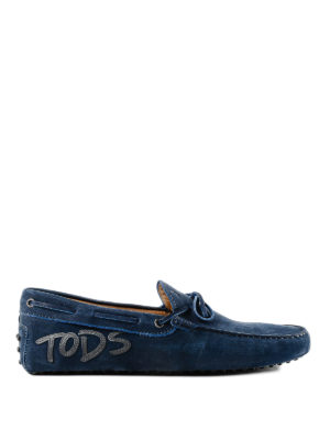 TOD'S: Mocassini e slippers - Mocassini Gommino in pelle con patch logo