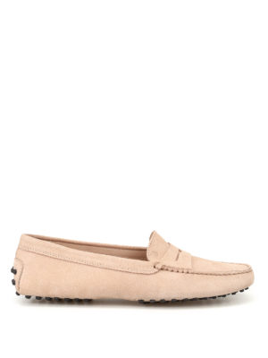 Tod'S: Loafers & Slippers - Gommino natural suede driving shoes