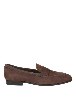 TOD'S: Mocassini e slippers - Mocassini in nabuk martellato