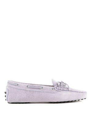 TOD'S: Mocassini e slippers - Mocassini Heaven in camoscio con fiocco