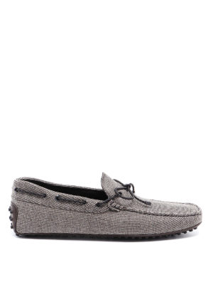 TOD'S: Loafers & Slippers - Houndstooth Gommini loafers
