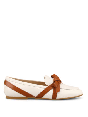 TOD'S: Mocassini e slippers - Mocassini in pelle con fiocco logato