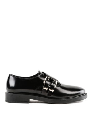 TOD'S: Mocassini e slippers - Mocassini monk strap in pelle spazzolata