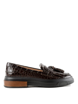 TOD'S: Mocassini e slippers - Mocassini in pelle con maxi suola in gomma