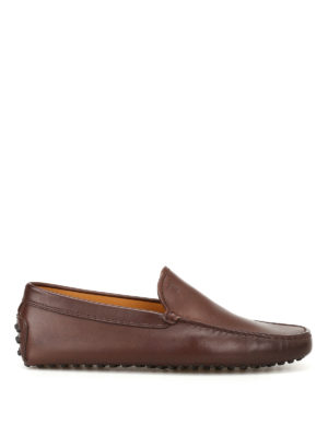 Tod'S: Loafers & Slippers - New Gommini brown leather loafers