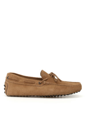 Tod'S: Loafers & Slippers - New Laccetto beaver suede loafers