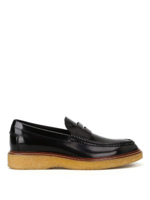 TOD'S: Mocassini e slippers - Mocassini in pelle lucida con suola in para