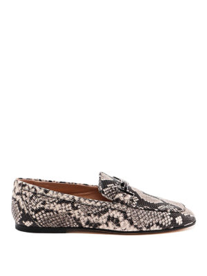 TOD'S: Mocassini e slippers - Mocassini in pelle effetto pitone