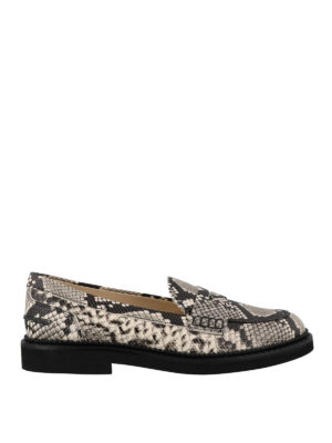 TOD'S: Mocassini e slippers - Mocassini in pelle stampa pitone