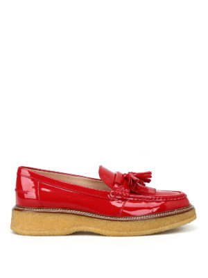 TOD'S: Mocassini e slippers - Mocassini con nappe e suola in gomma ruvida