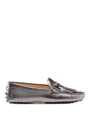TOD'S: Mocassini e slippers - Mocassini in pelle con frange