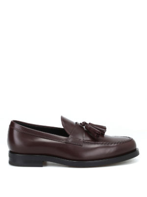 TOD'S: Mocassini e slippers - Mocassino formale con nappine in pelle madera