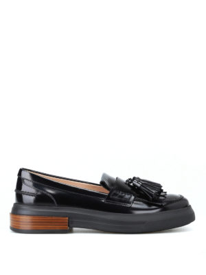 TOD'S: Mocassini e slippers - Mocassini spazzolati con nappe